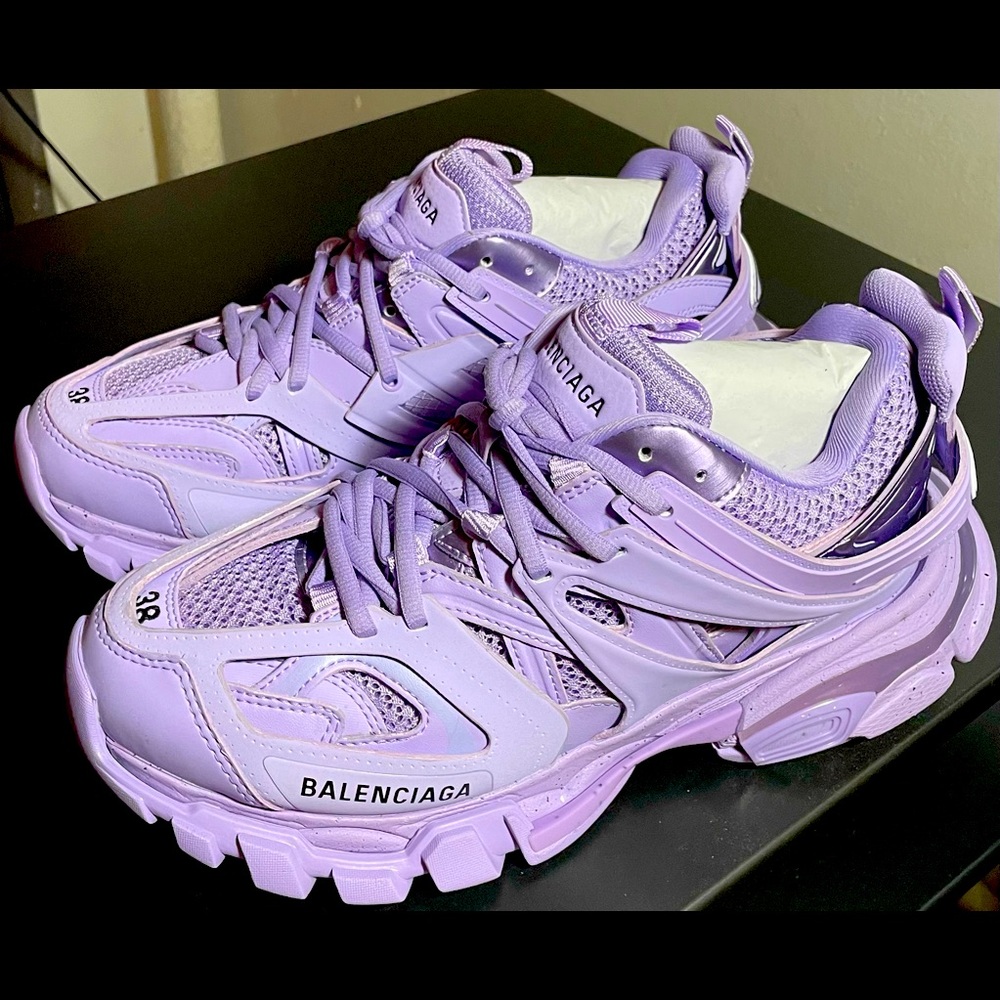 Balenciaga Womens Purple Track Shoe Size 38 (8 US)